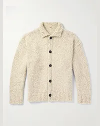 Massimo Alba Cardigan aus einer Mischung aus Wolle, Alpakawolle, Mohair und Seide Neutral