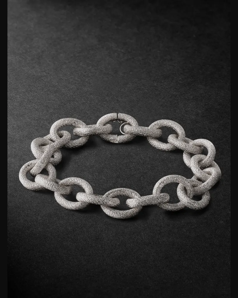 Carolina Bucci Link White Gold Bracelet Silver