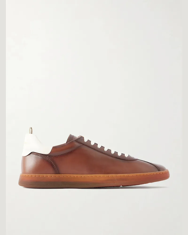 Officine Creative Italia Ginnasio 003 Leather Sneakers Brown