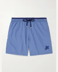 Vilebrequin Moka gerade geschnittene mittellange Badeshorts aus ECONYL Blau