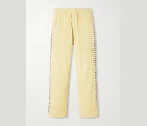 Croquet Ground Logo-Embroidered Cotton-Terry Sweatpants