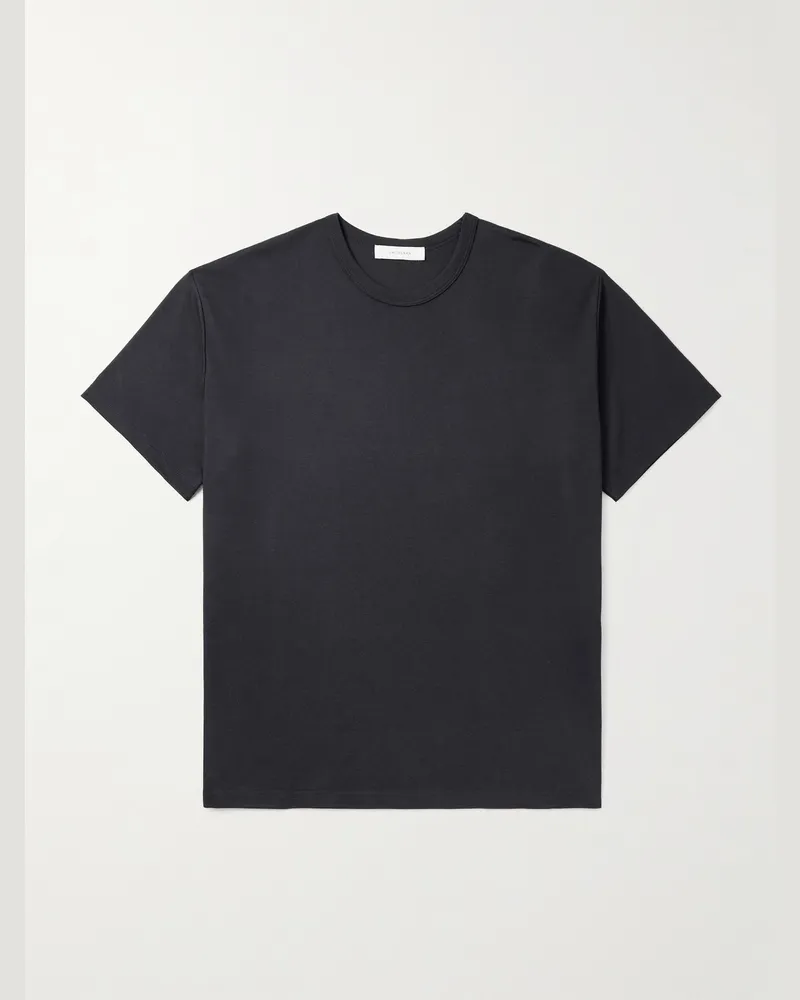 Umit Benan James T-Shirt aus Baumwoll-Jersey Schwarz