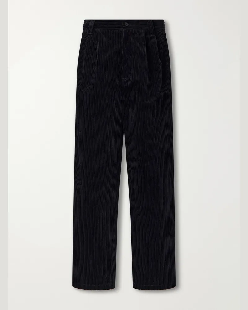 A.P.C. Ricky Straight-Leg Cotton-Corduroy Trousers Black