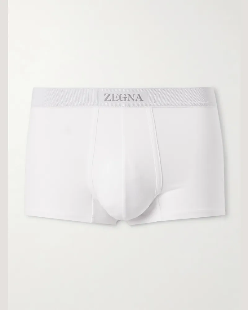 Ermenegildo Zegna Stretch-Cotton Boxer Briefs White