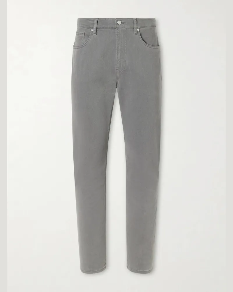 Frame Denim Modern Straight Lyocell-Blend Jeans Gray