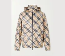 Hooded Checked Shell Jacket