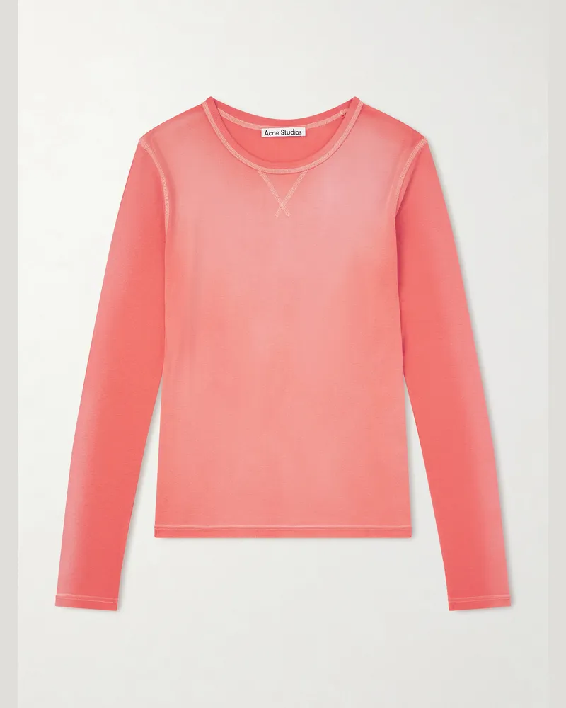 Acne Studios Einso Ribbed Jersey T-Shirt Red