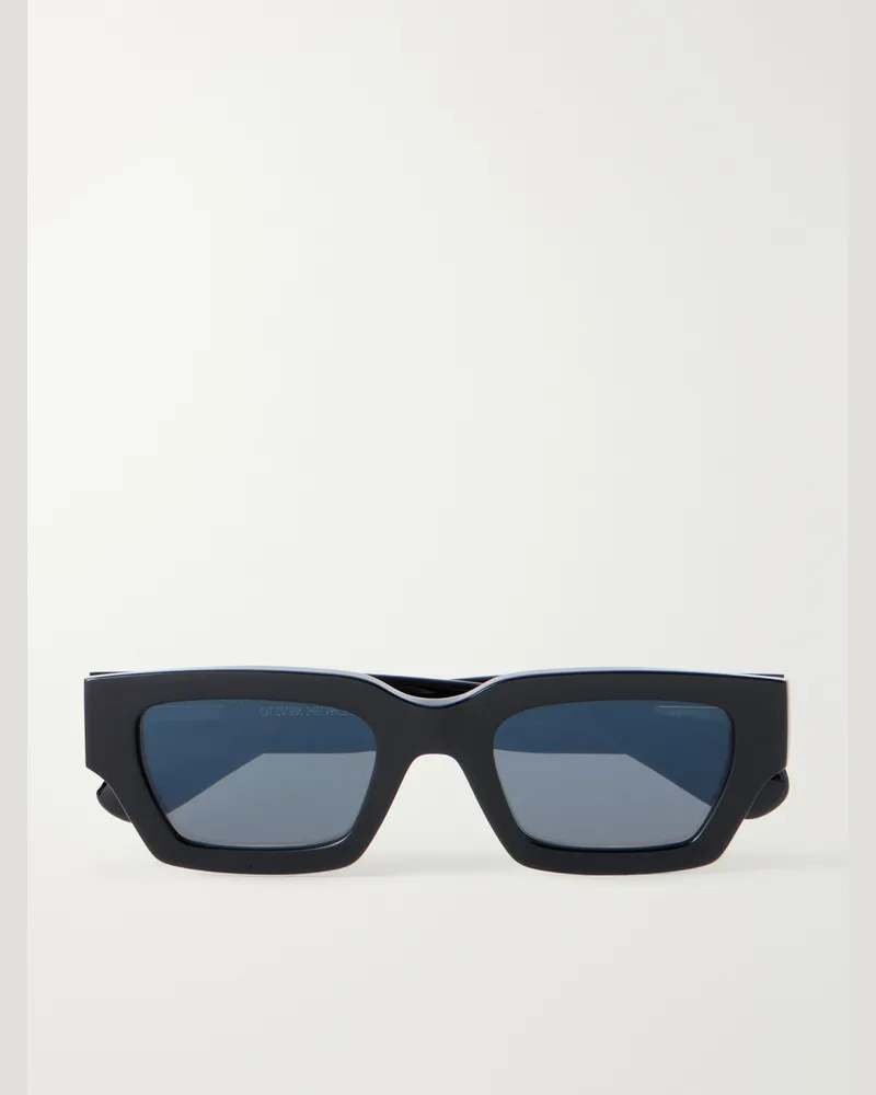Oliver Peoples Jil Sander Edition 6 Square-Frame Acetate Sunglasses Black
