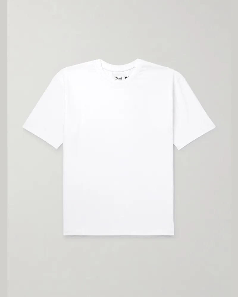 Drake's Cotton-Jersey T-Shirt White