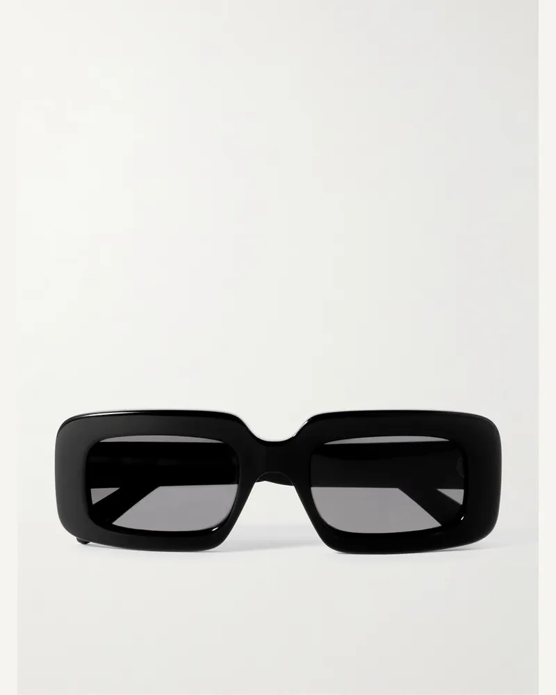 Celine Rectangular-Frame Acetate Sunglasses Black
