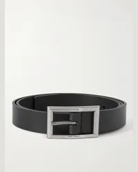 Saint Laurent Gürtel aus Leder, 3 cm Schwarz