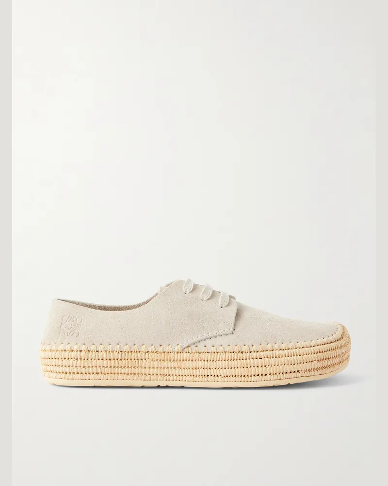 Loewe Rio Espadrilles aus Veloursleder Neutral