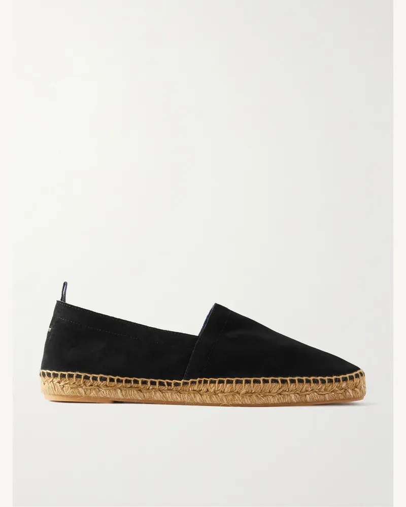Castañer Pablo Espadrilles aus Veloursleder Schwarz