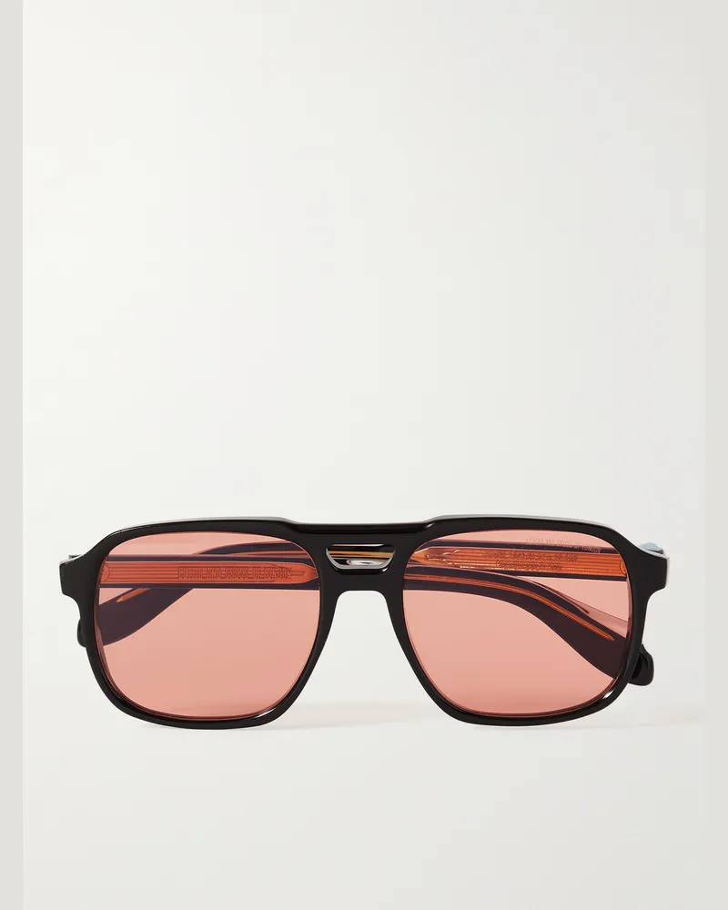 Cutler and Gross 1394 Pilotensonnenbrille aus Azetat Schwarz