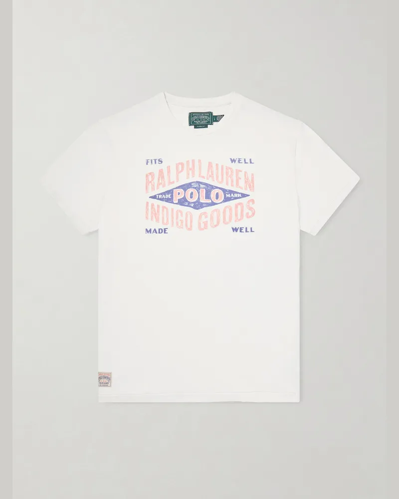 Ralph Lauren T-Shirt aus Baumwoll-Jersey mit Print Weiß