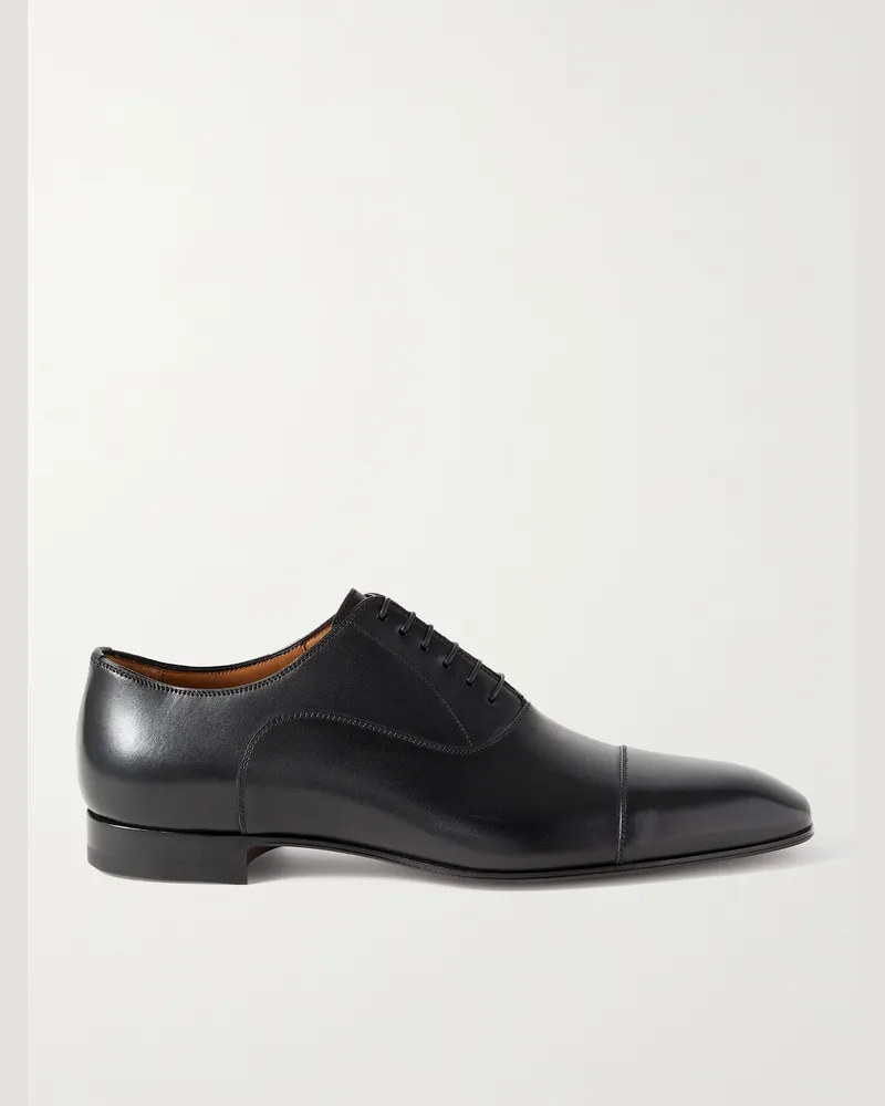 Christian Louboutin Greggo Leather Oxford Shoes Black