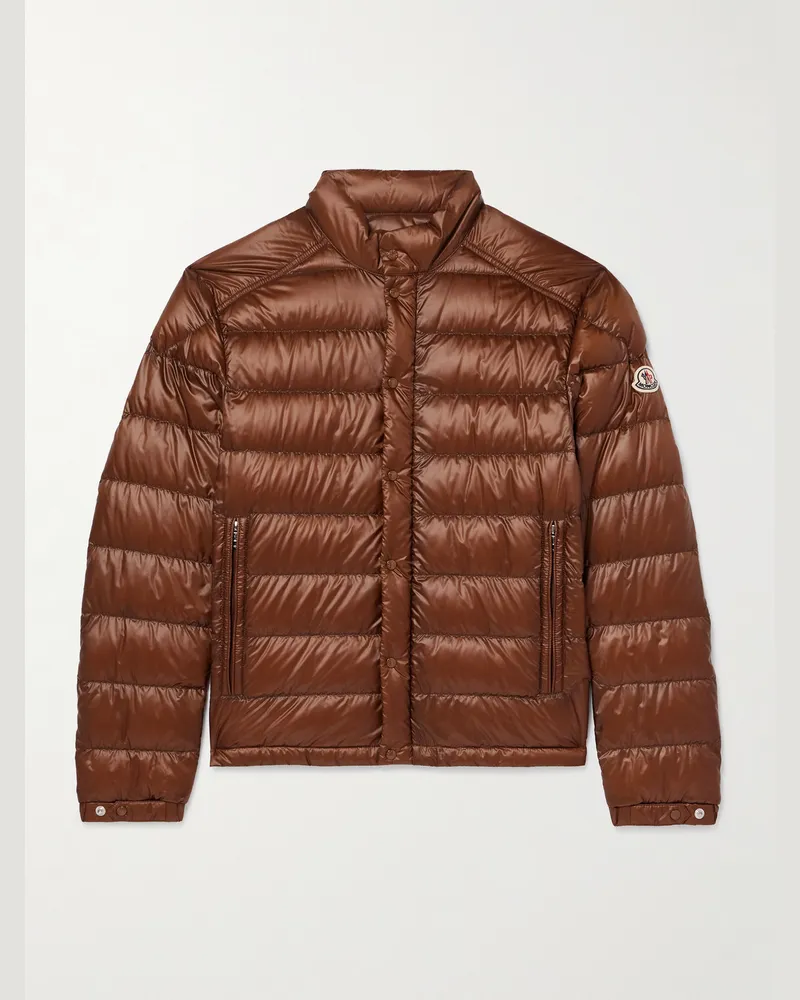 Moncler Selves Quilted Shell Down Jacket Brown