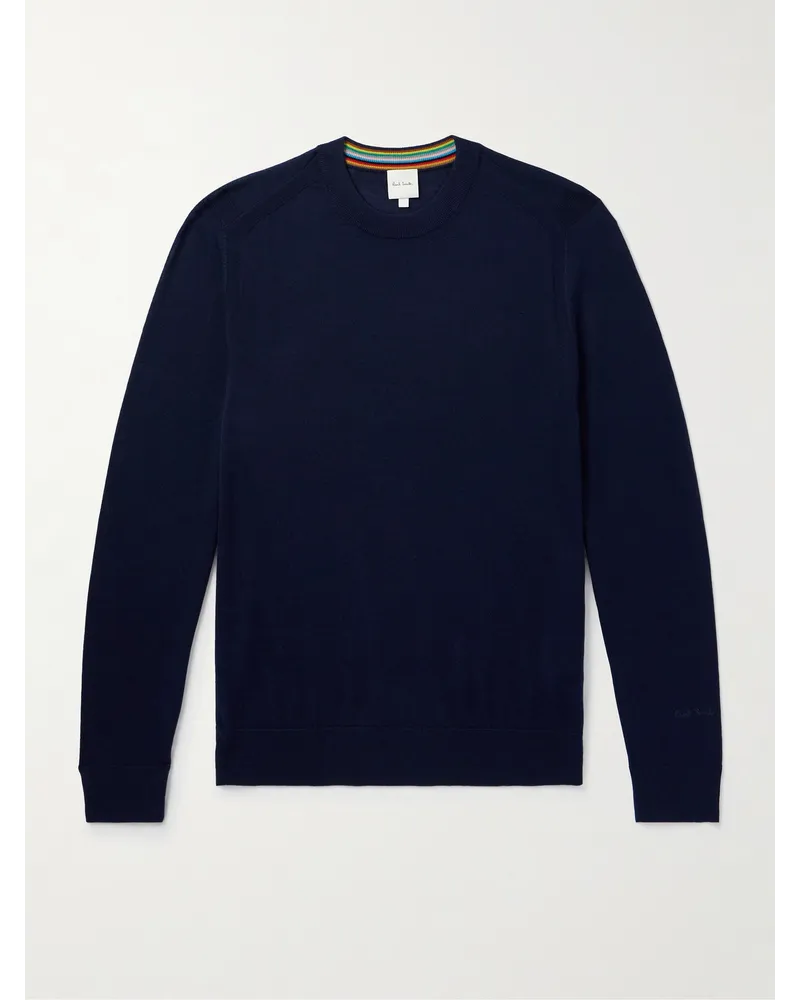 Paul Smith Pullover aus Merinowolle Blau