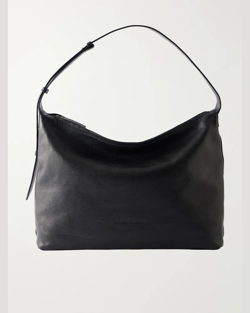 Officine Creative Italia Maderna Full-Grain Leather Messenger Bag Black