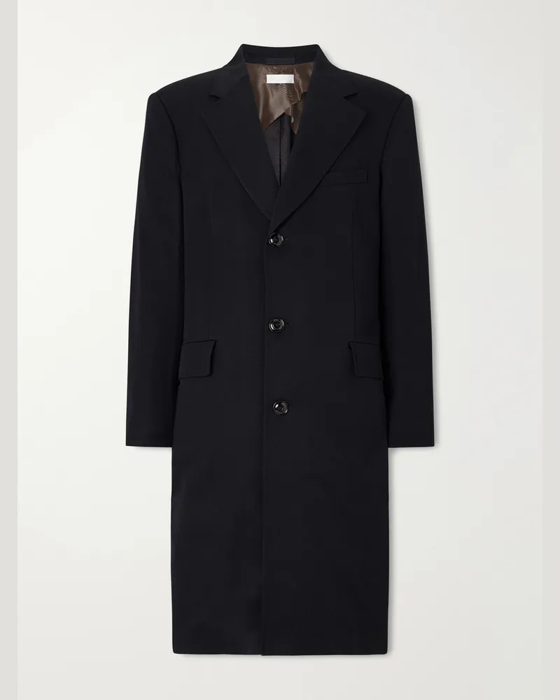 Our Legacy Dolphin Mantel aus Schurwollgabardine Schwarz