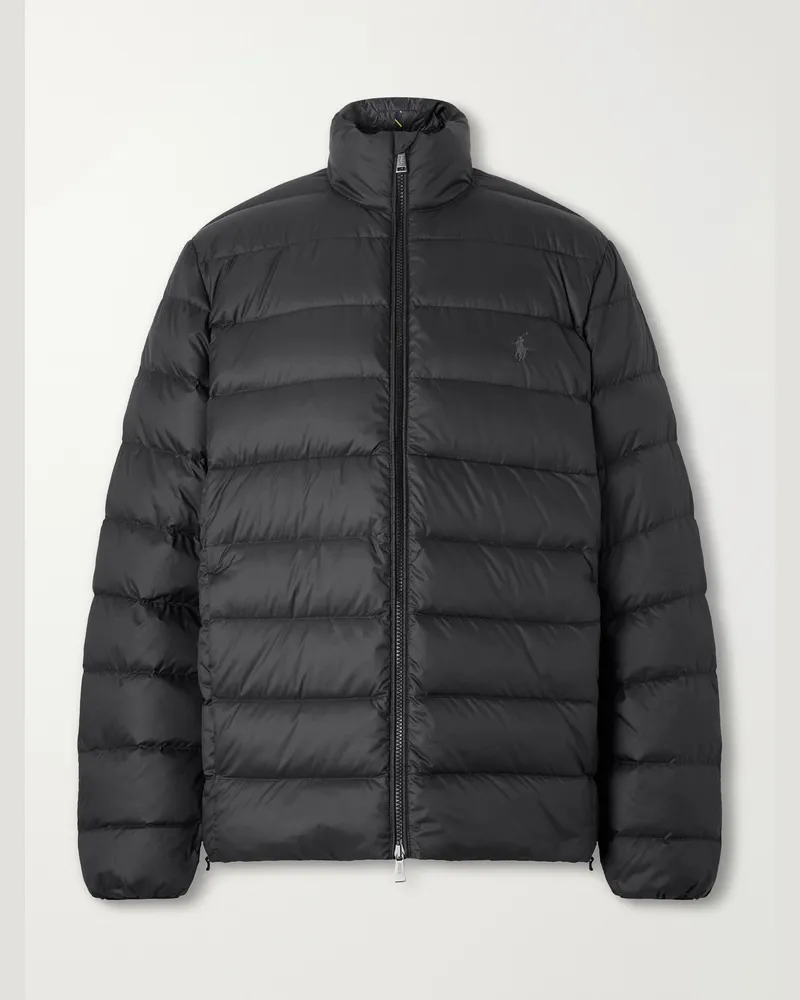Ralph Lauren Logo-Embroidered Quilted Shell Jacket Black