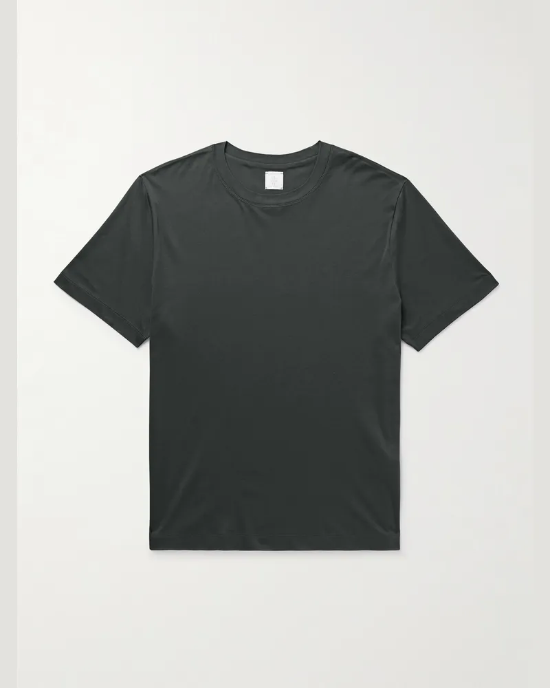 Eleventy Cotton and Modal-Blend Jersey T-Shirt Gray