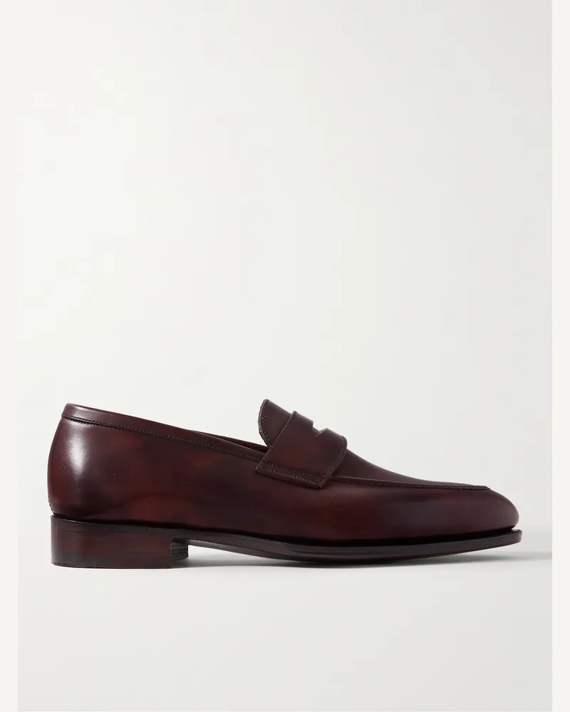 George Cleverley Bradley II Leather Penny Loafers Brown