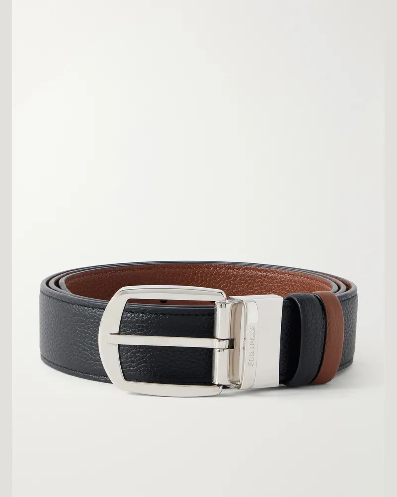Serapian 2.5 cm Leather Belt Black