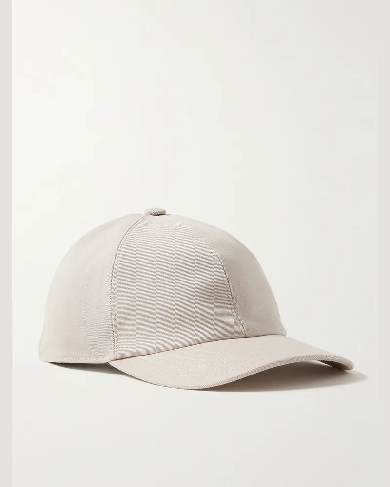 PURDEY Baseballkappe aus Twill aus einer Baumwoll-Wollmischung mit Logostickerei Grau