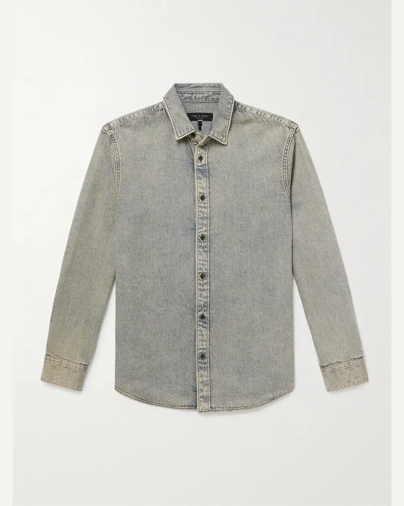 Rag & Bone Finch Jeanshemd Grün