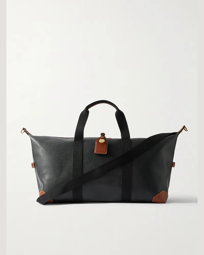Mulberry Weekender aus umweltfreundlichem Scotchgrain mit Lederbesatz Schwarz