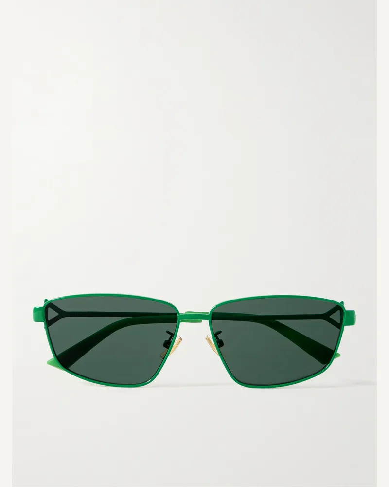Bottega Veneta Sonnenbrille mit D-Rahmen aus Metall Grün
