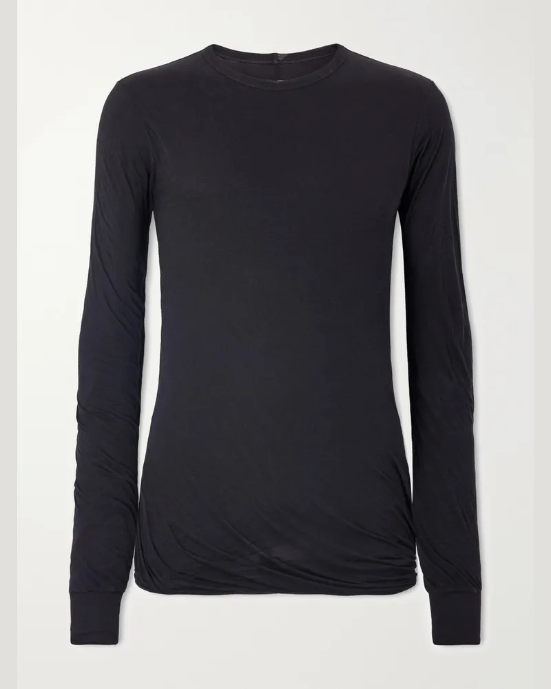 Rick Owens Double Cotton T-Shirt Black
