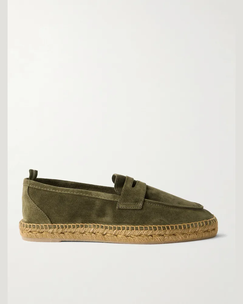 Castañer Nacho Espadrilles aus Veloursleder Grün