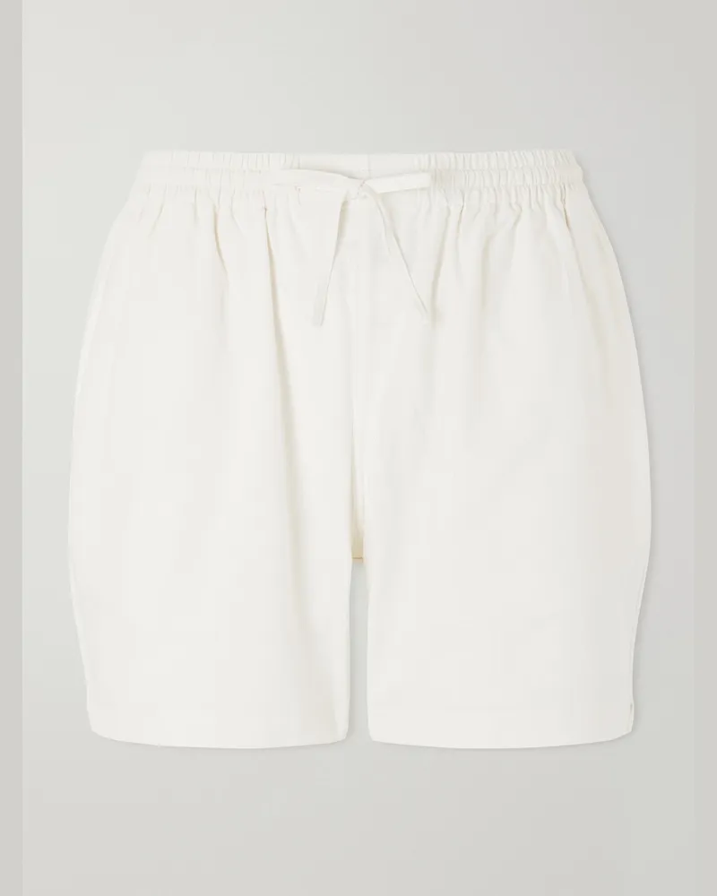 KARDO Olbia Straight-Leg Cotton Drawstring Shorts Neutrals
