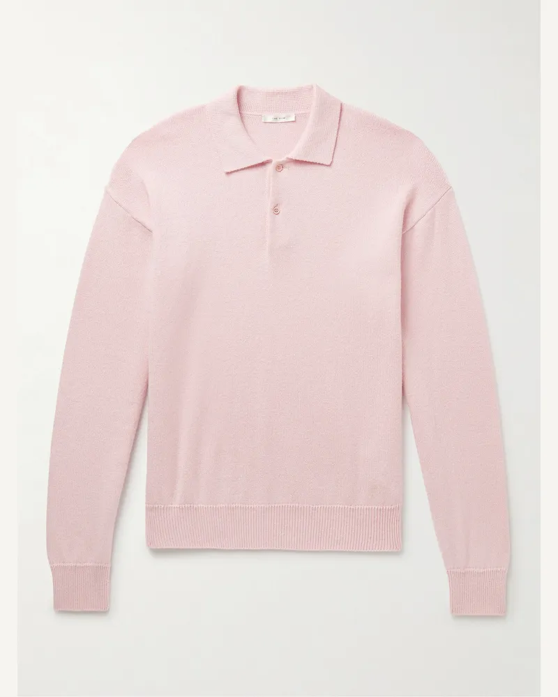 The Row Joyce Pullover aus einer Baumwoll-Kaschmirmischung mit Polokragen Pink