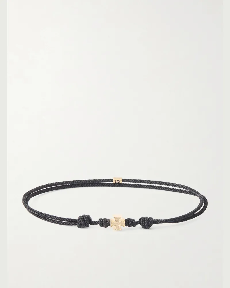 Luis Morais 14kt Gold Cord Bracelet Black