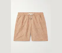 Santos gerade geschnittene mittellange Badeshorts aus recyceltem Material mit Print