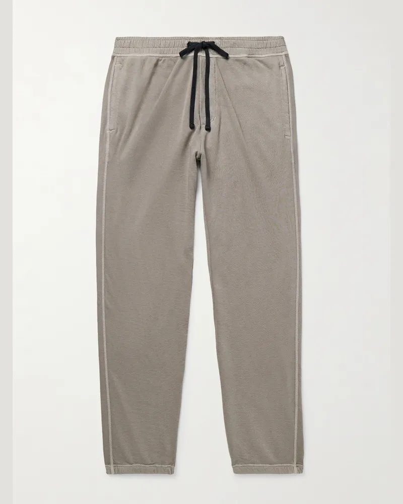 James Perse Straight-Leg Cotton-Jersey Sweatpants Gray