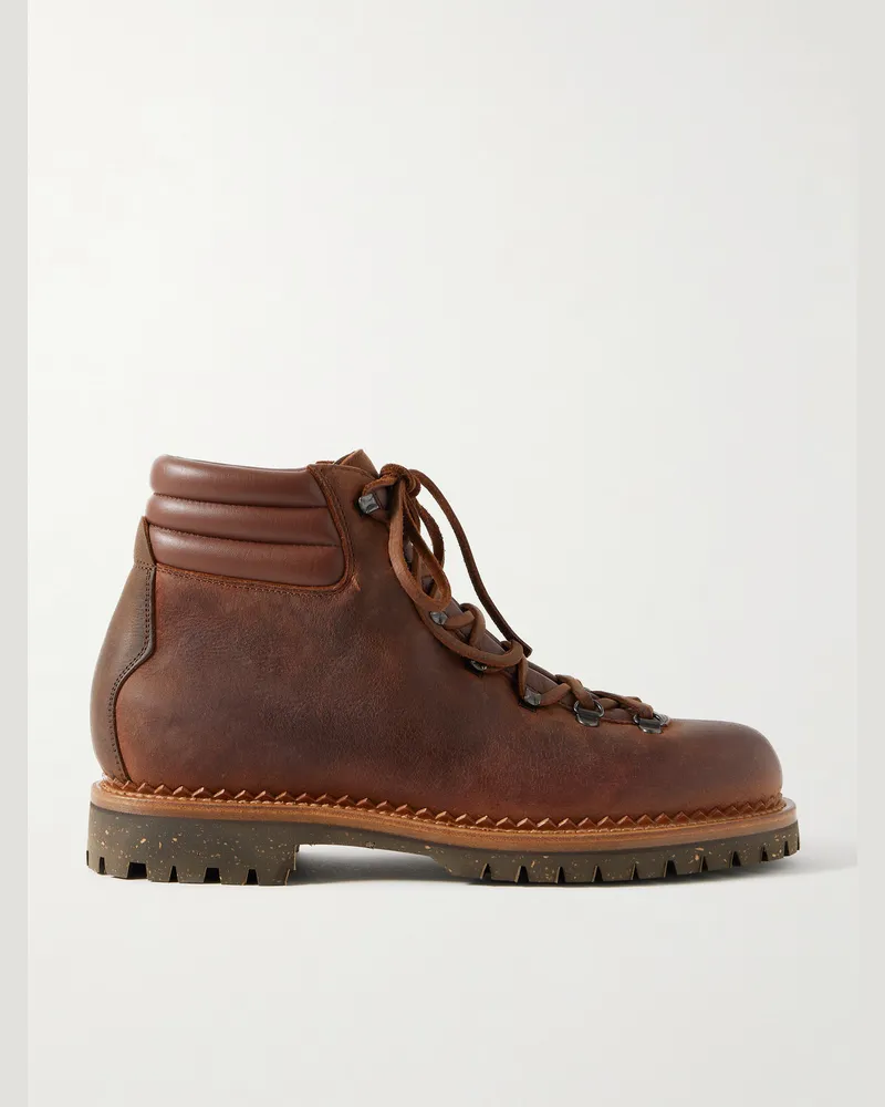 YUKETEN Vettore Schnürstiefel aus Leder Braun