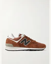 New Balance 576 Sneakers aus Veloursleder und Mesh mit Lederbesatz Braun