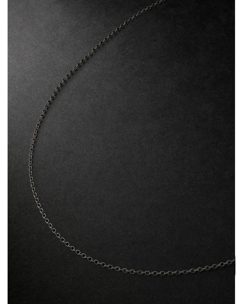 Carolina Bucci Rollo Blackened Gold Necklace Black