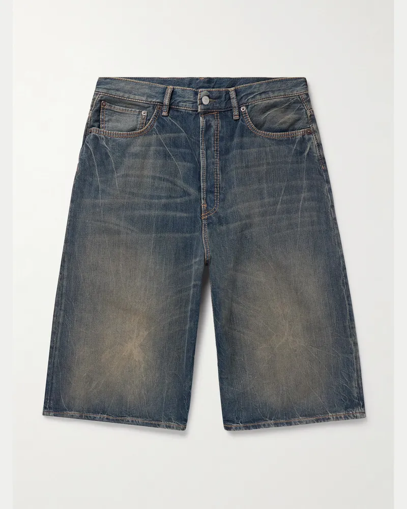 Acne Studios Judda gerade geschnittene Jeansshorts Blau