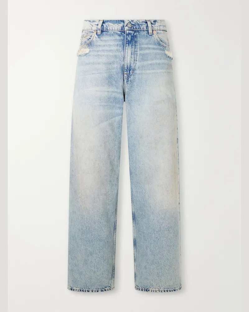 Our Legacy Vast Cut Wide-Leg Distressed Jeans Blue