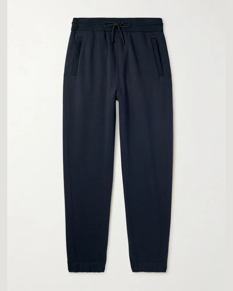 Loro Piana Vogel schmal zulaufende Jogginghose aus Jersey aus einer Baumwoll-Kaschmirmischung Blau