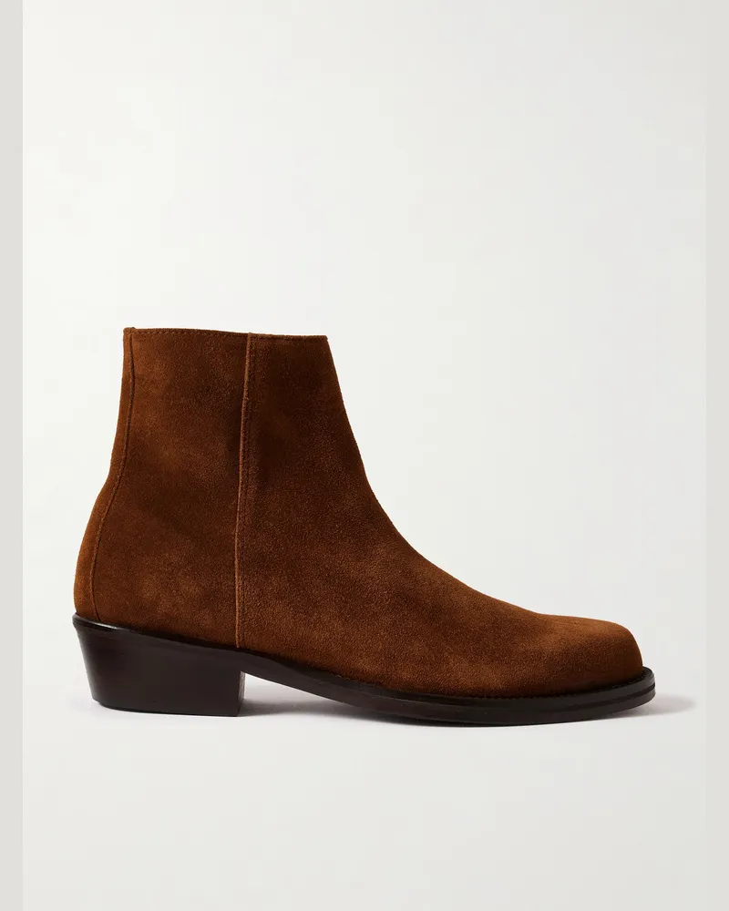 MR P. Oscar Chelsea Boots aus Veloursleder Braun