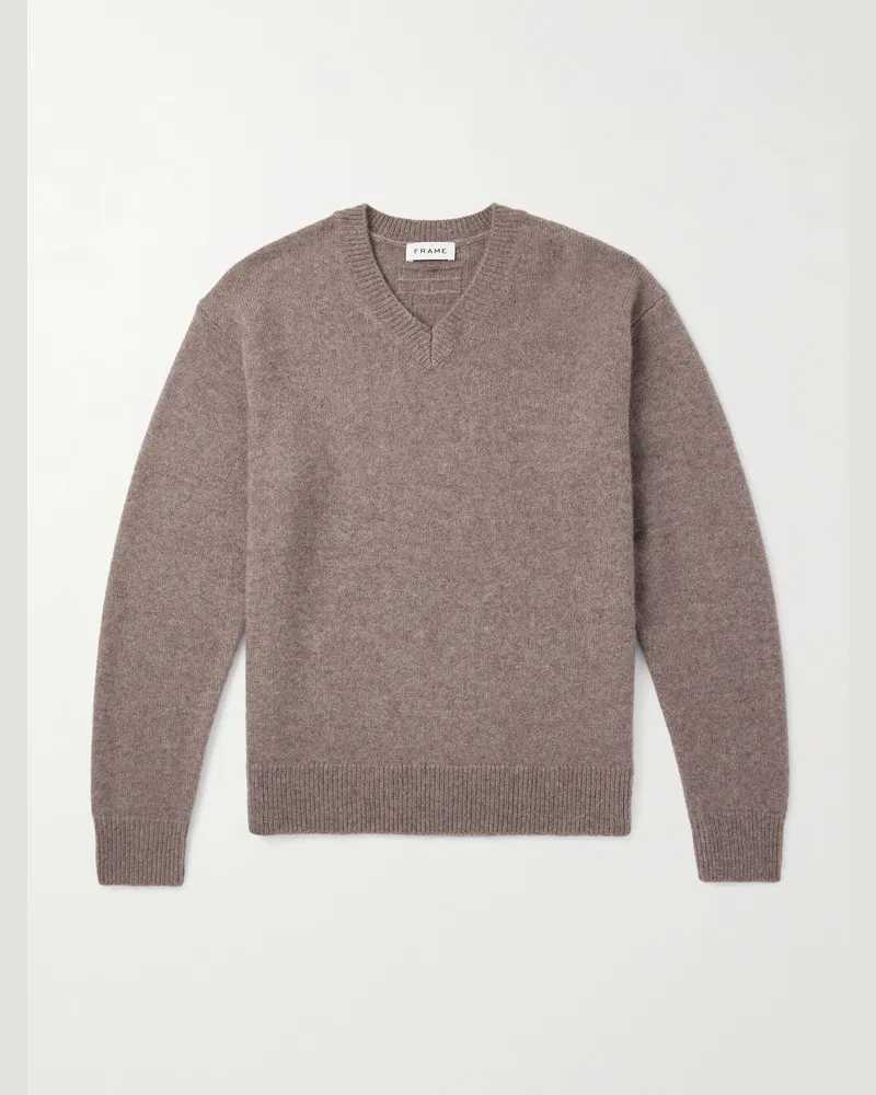 Frame Denim Pullover aus einer Kaschmir-Seidenmischung Braun