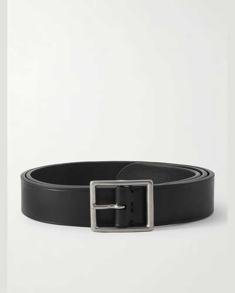 Nili Lotan Frans Gürtel aus Leder, 3 cm Schwarz