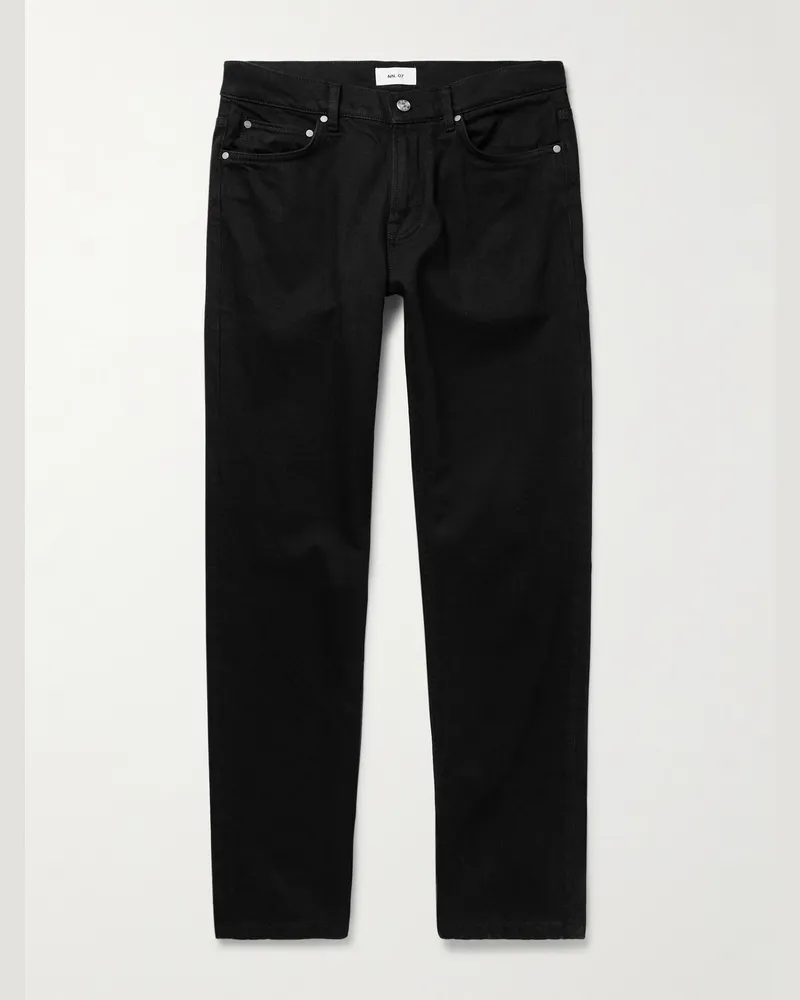 NN 07 Tony 1869 schmal und gerade geschnittene Jeans aus Bio-Denim Schwarz