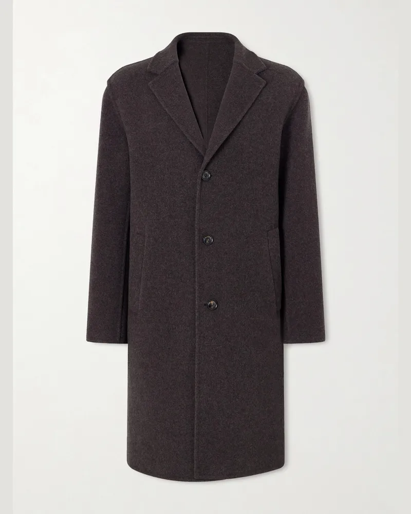PIACENZA 1733 Brushed Cashmere Felt Coat Brown